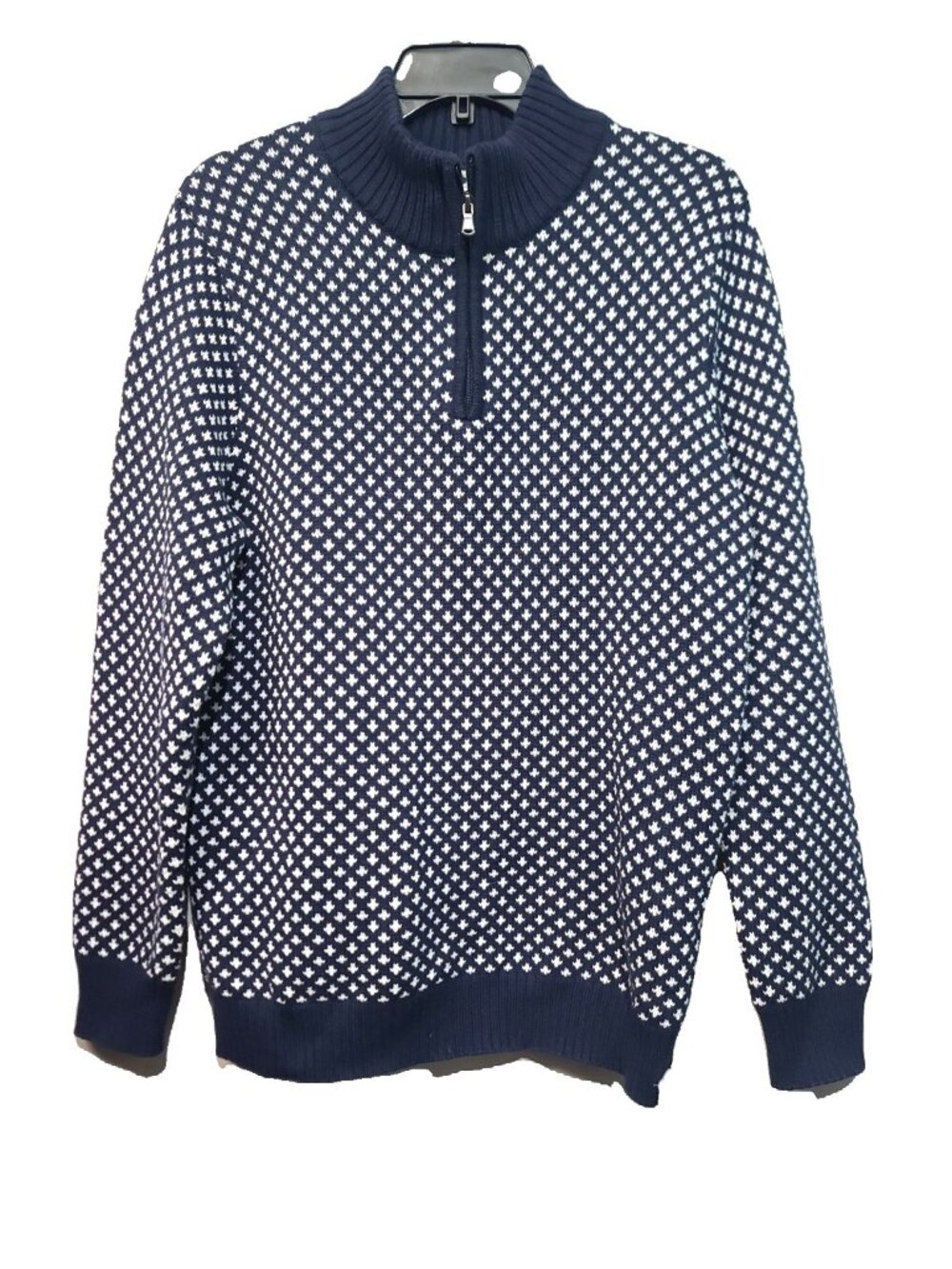Long Wharf Edgartown SeaWell Quarter Zip L Navy Excellent
